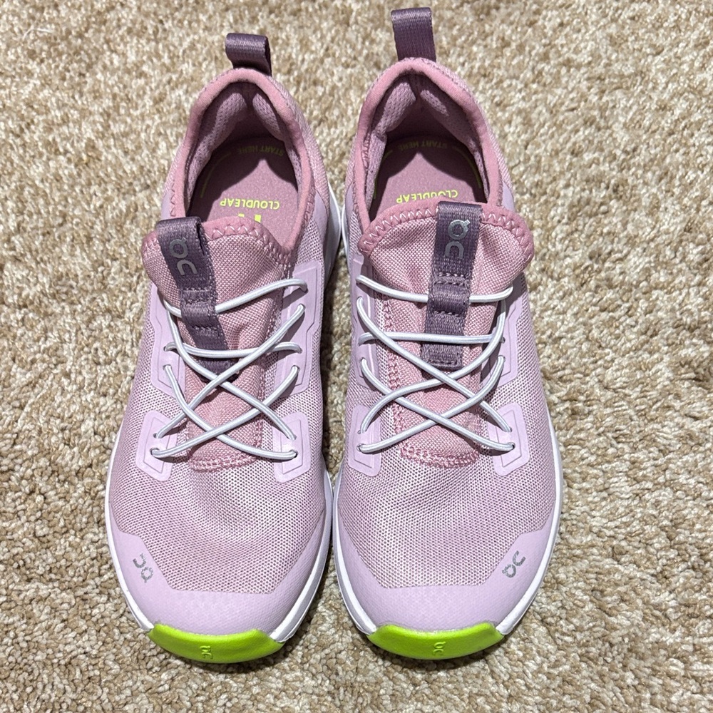 On Running Kids Sneakers in Pink and Lime